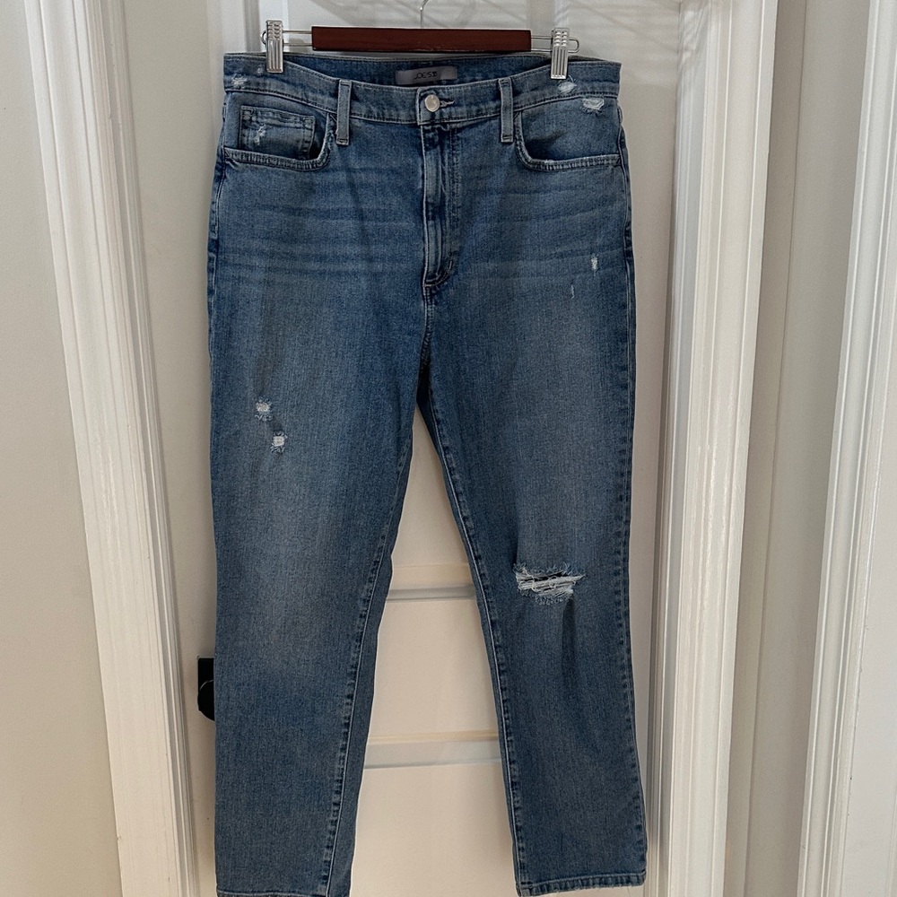 Joe's Jeans Distressed Blue Straight Leg Women's Jeans